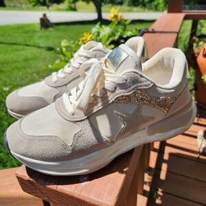 Vintage Havana Nude Glitter Run Star Sneakers